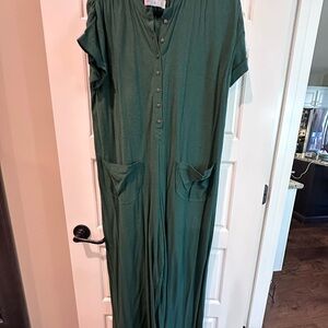 Free People Green Jumpsuit NWOT XS